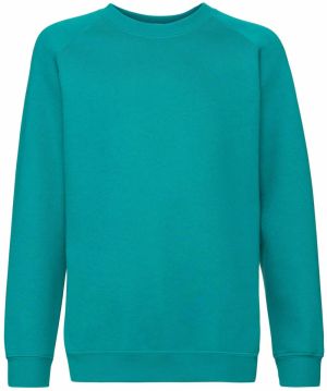 Zielona bluza dziecięca Raglan Sweat Fruit of the Loom