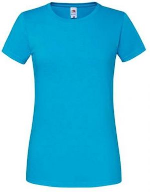 Iconic 195 Ringspun Premium Premium Fruit of the Loom Blue T-shirt