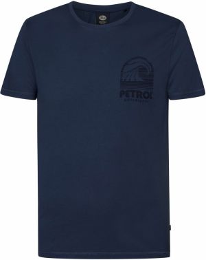 Petrol Industries Tričko  námornícka modrá / čierna
