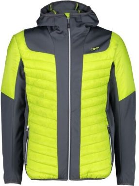 CMP MAN HYBRID JACKET FIX HOOD Pánska hybridná bunda, reflexný neón, veľkosť