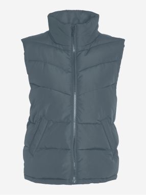 Grey Ladies Quilted Vest Noisy May Dalcon - Ladies