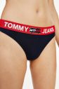 Tommy Hilfiger tmavomodré dámske tangá Thong s červenou gumou galéria