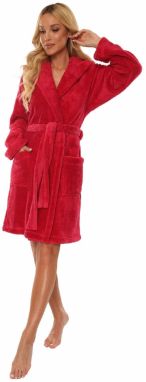 Women's bathrobe De Lafense 806 short S-XL raspberry 021