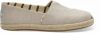 Toms Beige Metallic Canvas Women's Espadrilles galéria