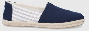 Espadrilky Toms University Stripes tmavomodrá farba