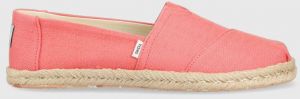 Espadrilky Toms Alpargata Rope ružová farba, 10019799