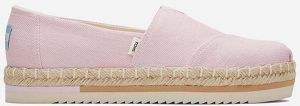 Espadrilky Toms Heavy Twill Platform Rope Alpargata ružová farba