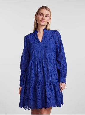 Modré dámske vzorované šaty Y.A.S Holi