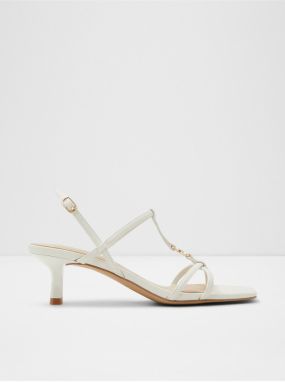Biele dámske sandále na podpätku ALDO Josefina