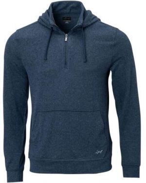 GREGNORMAN 1/4 ZIP HOODIE Pánska golfová mikina, tmavo modrá, veľkosť