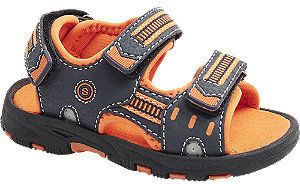 Modro-oranžové detské sandále na suchý zips Bobbi Shoes