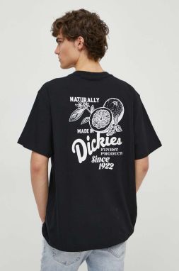 Bavlnené tričko Dickies RAVEN TEE SS pánske, čierna farba, s potlačou, DK0A4YYM