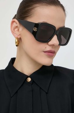Slnečné okuliare Gucci dámske, čierna farba, GG1402S