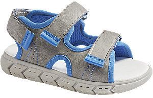 Sivé sandále na suchý zips Bobbi-Shoes
