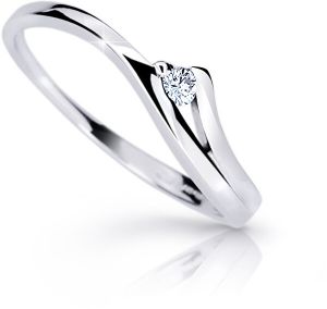 Cutie Diamonds Pôvabný prsteň z bieleho zlata s briliantom DZ6818-1718-00-X-2 48 mm