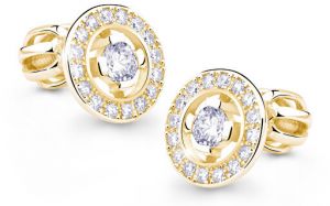 Cutie Diamonds Pôsobivé kôstkové náušnice zo žltého zlata s briliantmi DZ6413-1988-30-00-X-1