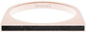 Gravelli Oceľový prsteň s betónom One Side bronzová / antracitová GJRWRGA121 50 mm