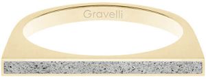 Gravelli Oceľový prsteň s betónom One Side zlatá / šedá GJRWYGG121 50 mm