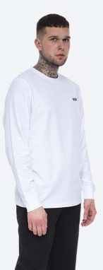 Bavlnené tričko s dlhým rukávom Wood Wood Mark Paisley Long Sleeve 12115401.2489-BRIGHTW, biela farba, s potlačou