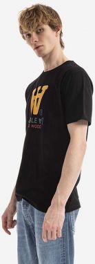 Bavlnené tričko Wood Wood Ace Typo T-shirt 10285700.2222-WHITE, čierna farba, s potlačou