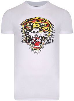 Tričká s krátkym rukávom Ed Hardy  Tiger mouth graphic t-shirt white
