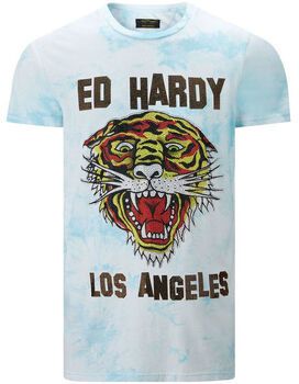 Tričká s krátkym rukávom Ed Hardy  Los tigre t-shirt turquesa