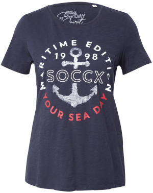 Soccx Tričko  námornícka modrá / červená / biela
