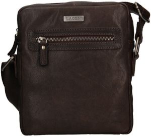 Lagen Pánska kožená crossbody taška blc/4428/21 brown