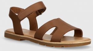 Kožené sandále Sorel ELLA III ANKLE STRAP dámske, hnedá farba, 2076821242