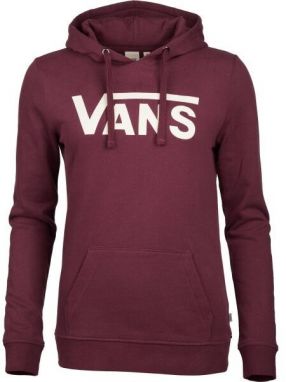 Vans WM DROP V LOGO HOODIE Dámska mikina, vínová, veľkosť