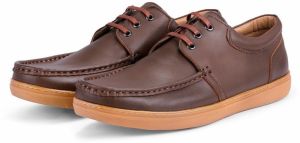 Ducavelli Jazzy Genuine Leather Men's Casual Shoes Brown