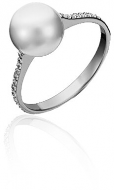 JVD Elegantný strieborný prsteň so syntetickou perlou SVLR0400XH2P1 60 mm