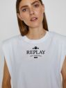 Biele dámske tričko s potlačou Replay galéria
