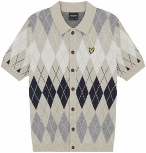 Lyle & Scott Kardigán  nebielená / námornícka modrá / tmavosivá / šedobiela