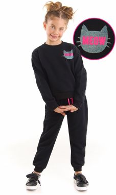 mshb&g Black Cat Girls Tracksuit Bottom Top Set