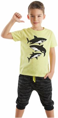 mshb&g Sharks Boy T-shirt Capri Shorts Set