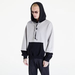 PREACH Oversized Raw Edges Hoodie GOTS Grey Melange/ Black