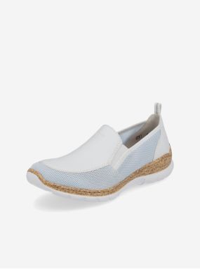 Modro-biele dámske slip on tenisky Rieker