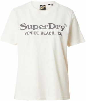 Superdry Tričko  krémová / sivá