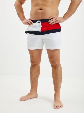 Biele pánske vzorované plavky Tommy Hilfiger Underwear