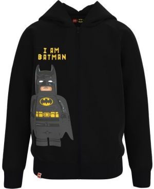 LEGO® kidswear CARDIGAN W. HOOD Chlapčenská mikina, čierna, veľkosť