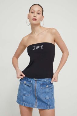 Top Juicy Couture dámsky, čierna farba, holý chrbát