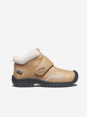 Beige Kids Leather Winter Boots Keen Kootenay III - Unisex