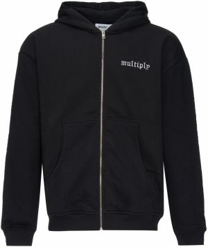 Multiply Apparel Tepláková bunda  čierna / biela