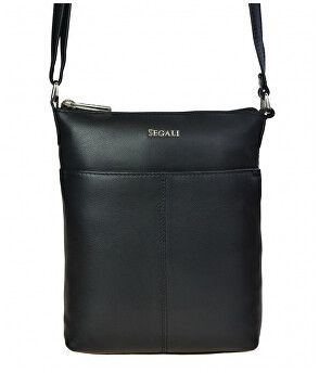 SEGALI Dámska kožená crossbody kabelka 7001 Black