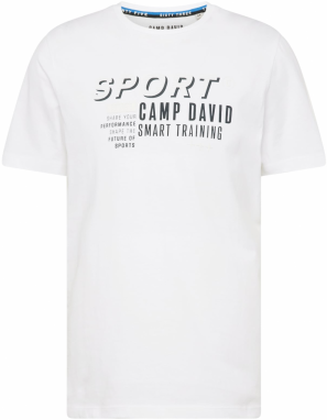 CAMP DAVID Tričko  čierna / biela
