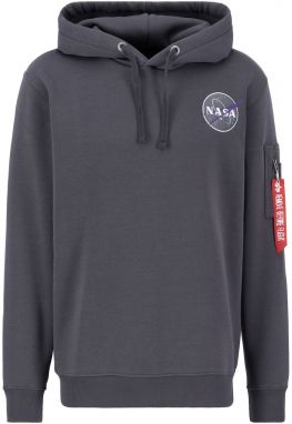 ALPHA INDUSTRIES Mikina 'NASA'  sivá / zelená / fialová / čierna / biela