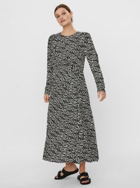 AWARE by VERO MODA Black patterned maxi-dresses VERO MODA Hanna - Ladies