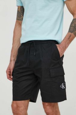 Šortky Calvin Klein Jeans pánske,čierna farba,J30J325138
