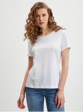 White Women's T-Shirt Guess Agata - Women